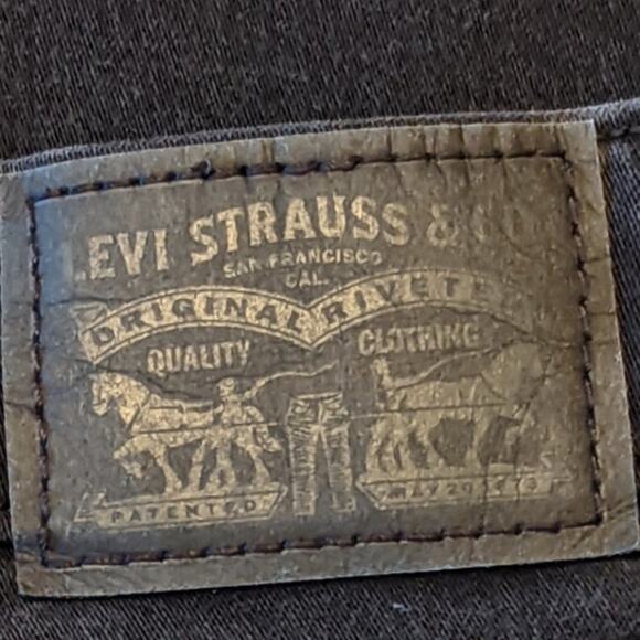 Levi's Mid Rise Straight Leg Black Denim Jean Size 12 - Picture 5 of 10